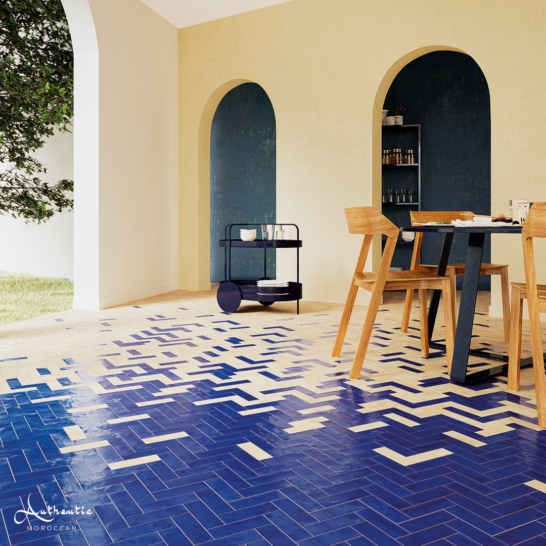 Bejmat Rectangular Tiles, Indigo Blue