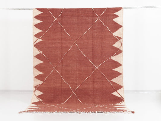 Handmade wool rug -Boho Style - Desert style -  Kilim Zanafi n°2419 - Blush - 290 x 180 cm