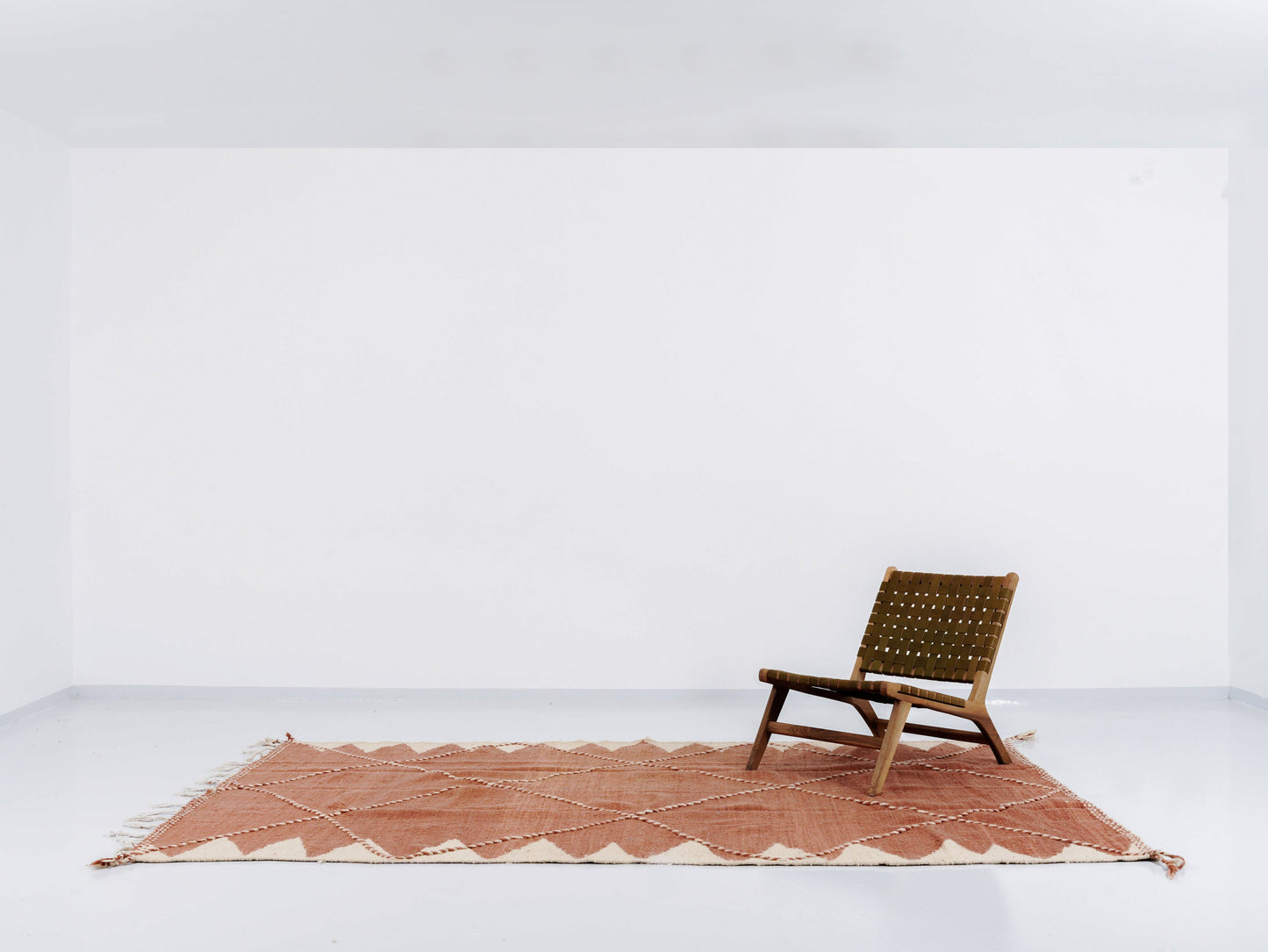 Handmade wool rug -Boho Style - Desert style -  Kilim Zanafi n°2419 - Blush - 290 x 180 cm