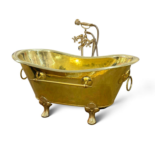 Artisanal Clawfoot Brass Bathtub