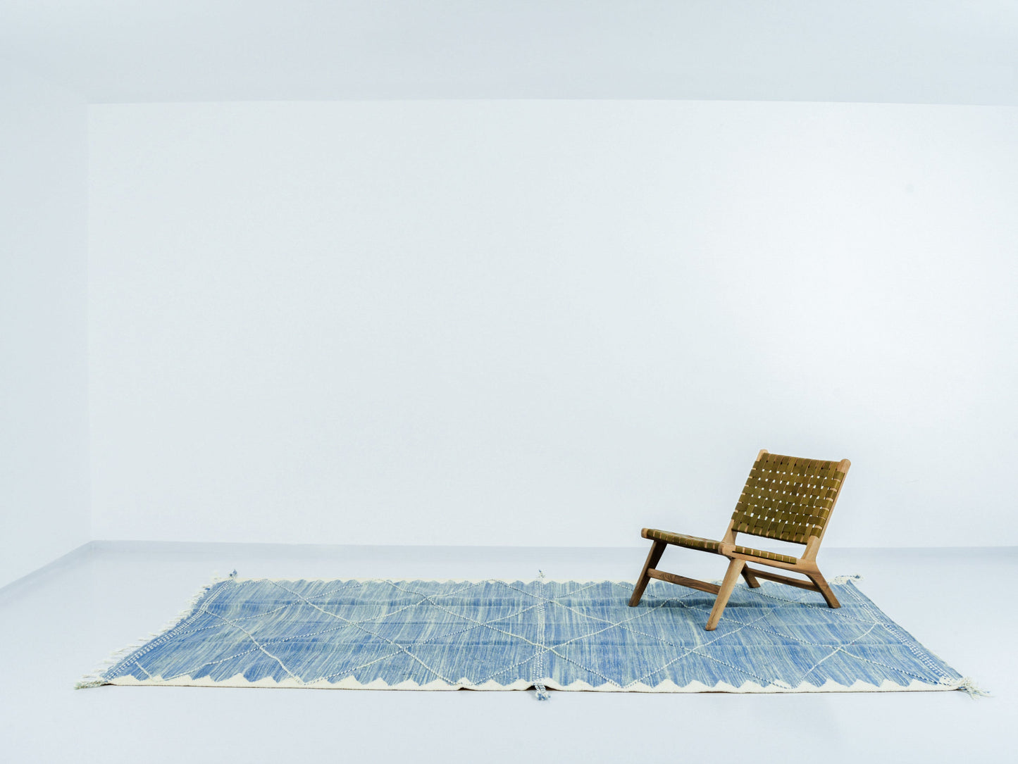 Tapis berbère Kelim Nr. 2707 – Blauer Himmel – 317 x 188 cm