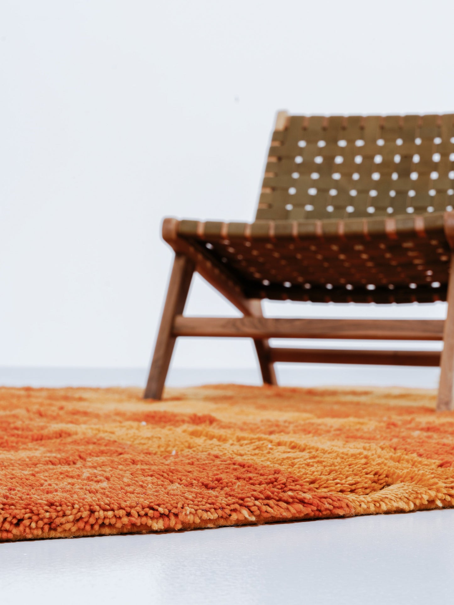 BEN Warain Design Orange Rug- Handmade Orange Rug- Boho rug - Vintage style carpet - Toffee 298 x 196 cm - BW007