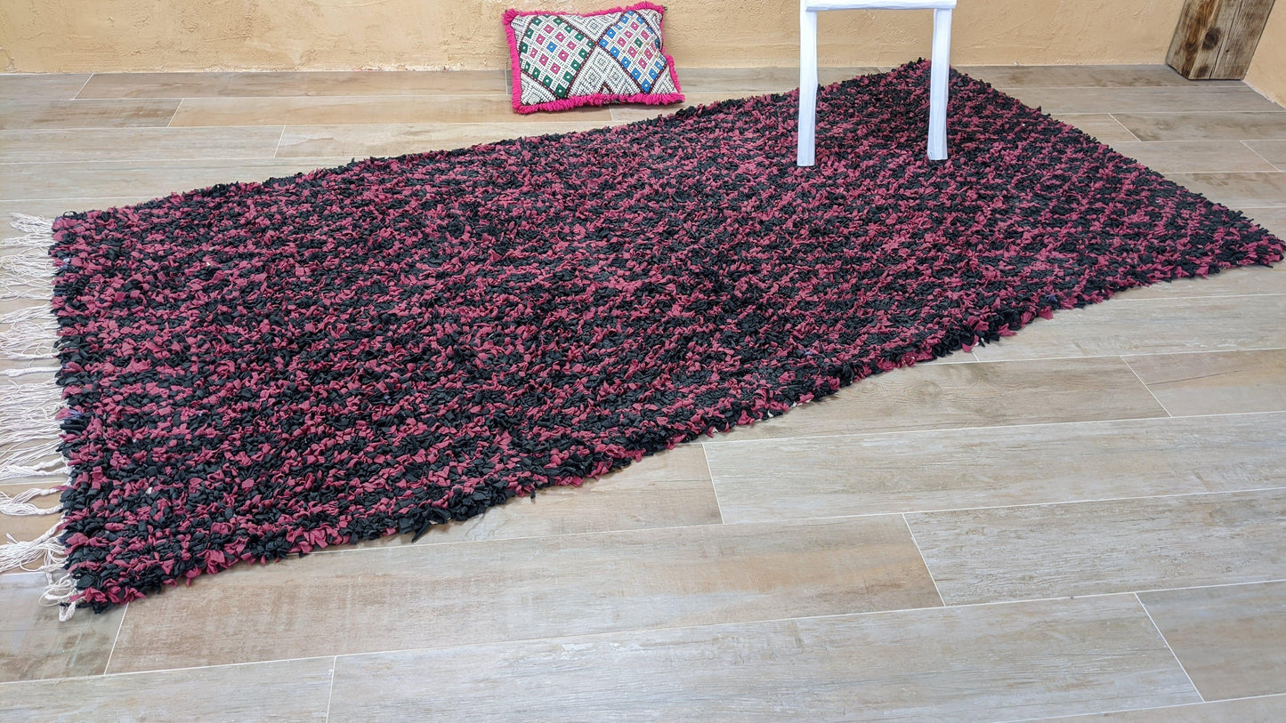 Vintage Boucherouite Rug - 265 x 125 cm || 8.69 x 4.1 feet