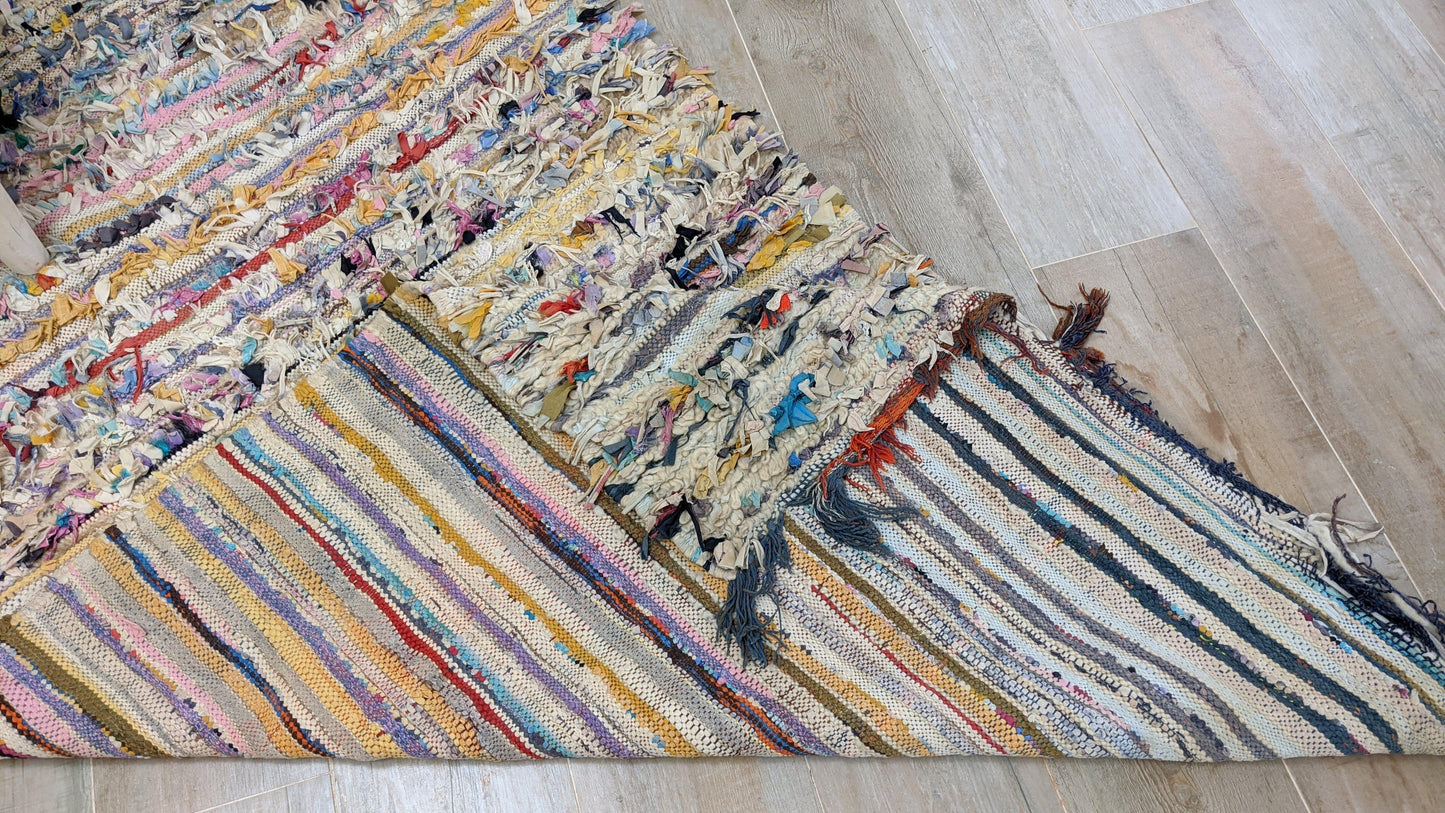 Vintage Boucherouite Rug - 190 x 110 cm || 6.23 x 3.61 feet