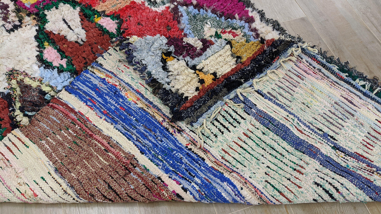 Vintage Boucherouite Rug - 230 x 130 cm || 7.55 x 4.27 feet