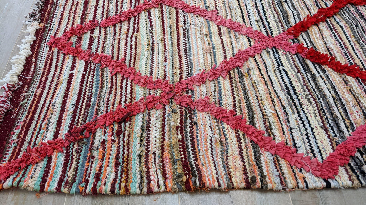 Vintage Boucherouite Rug - 175 x 110 cm || 5.74 x 3.61 feet