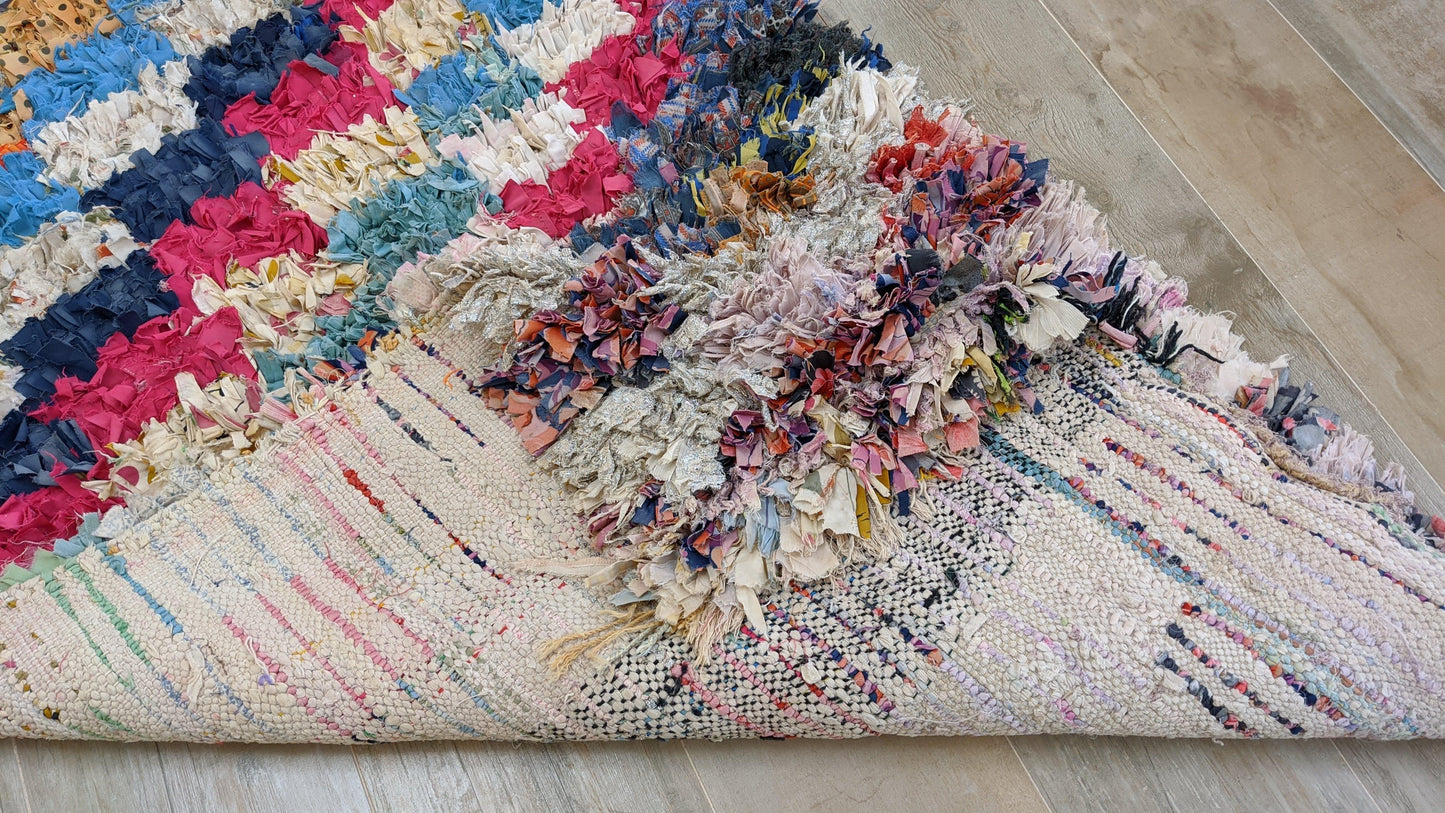 Vintage Boucherouite Rug - 260 x 95 cm || 8.53 x 3.12 feet