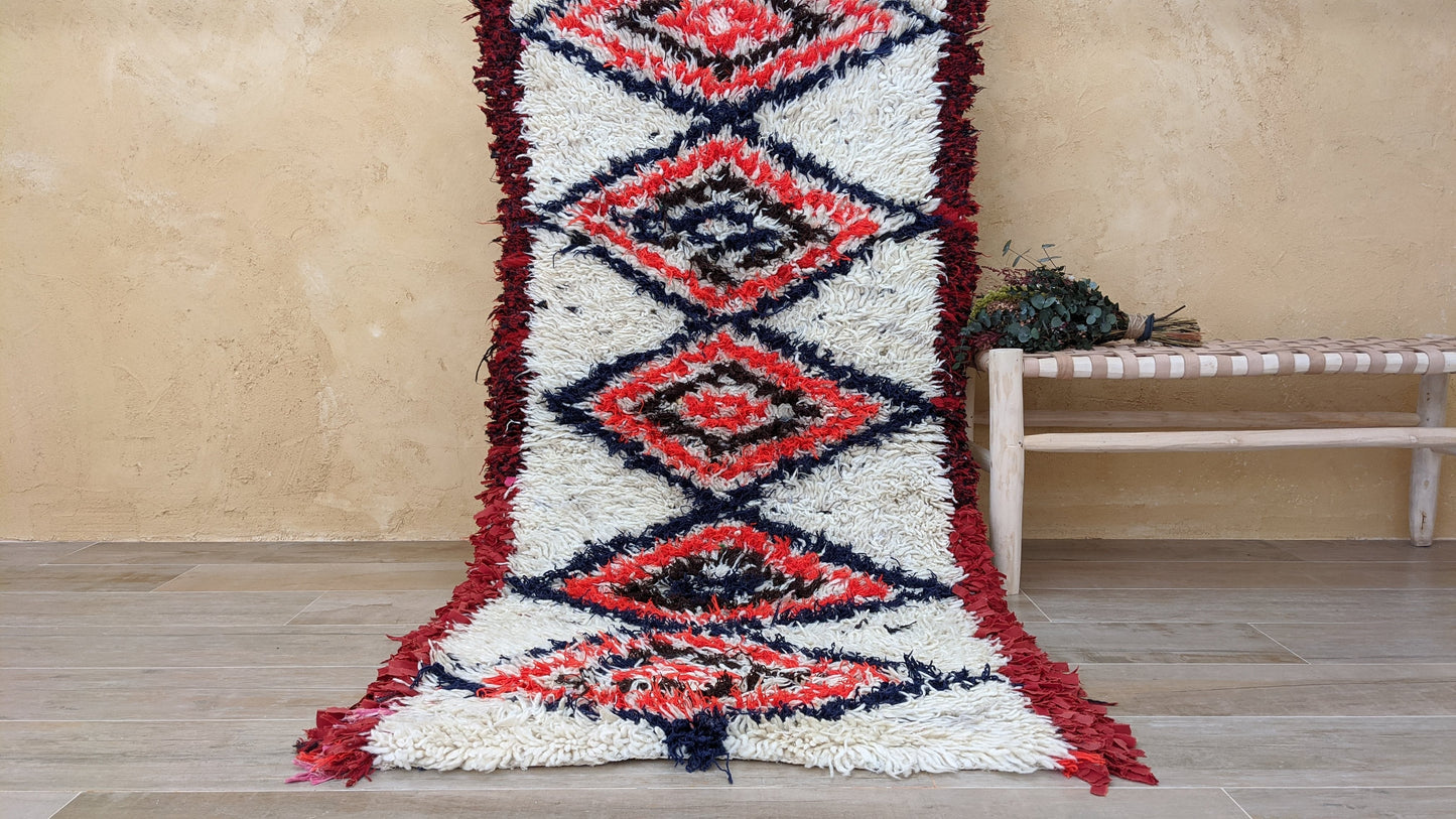 Vintage Berber Rug - 185 x 90 cm || 6.07 x 2.95 feet