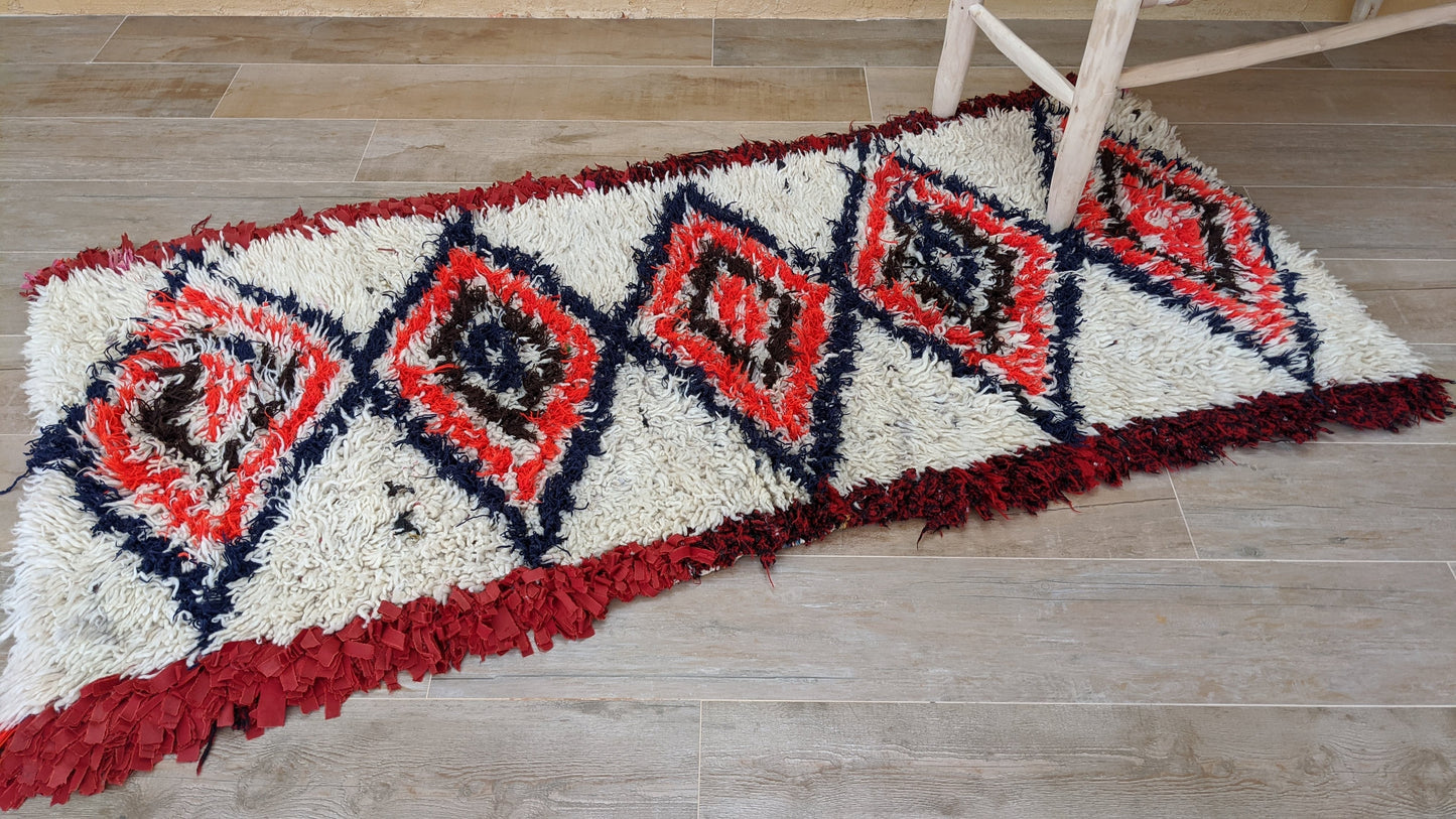 Vintage Berber Rug - 185 x 90 cm || 6.07 x 2.95 feet