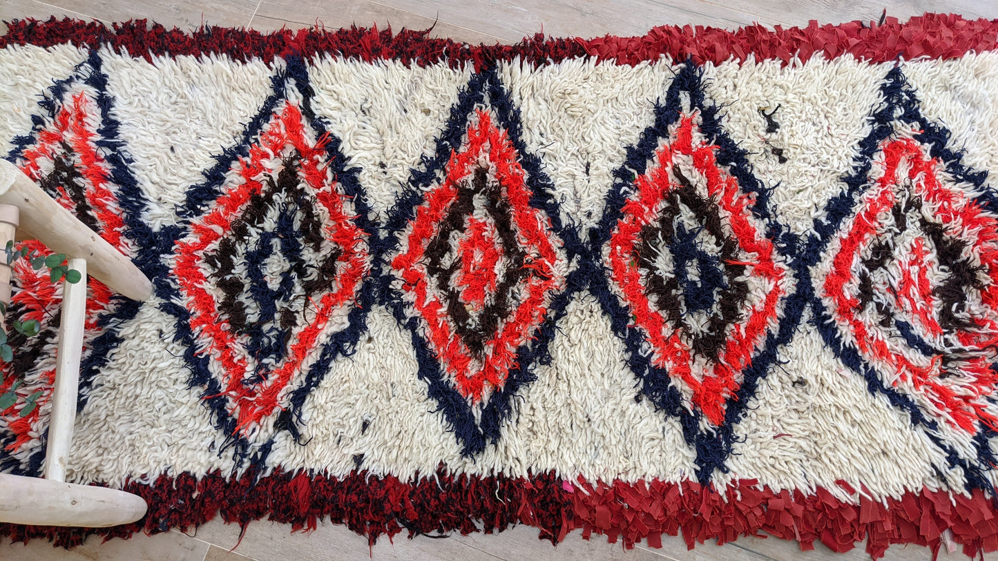 Vintage Berber Rug - 185 x 90 cm || 6.07 x 2.95 feet