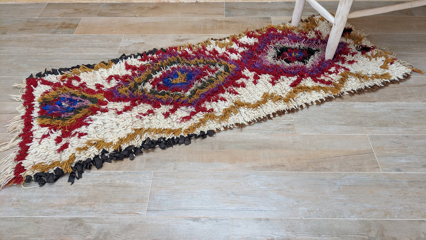 Vintage Berber Rug - 190 x 70 cm || 6.23 x 2.3 feet