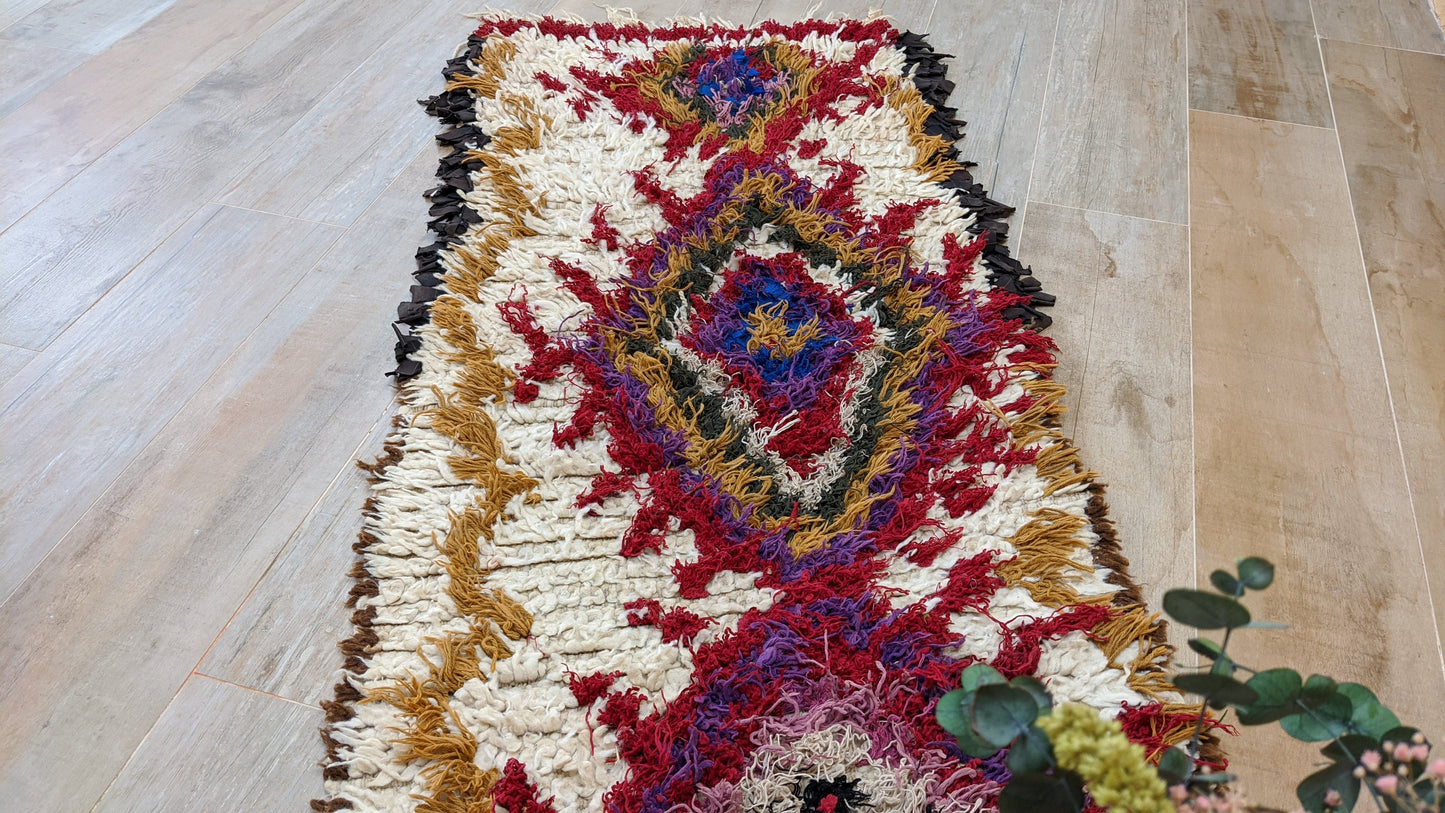 Vintage Berber Rug - 190 x 70 cm || 6.23 x 2.3 feet