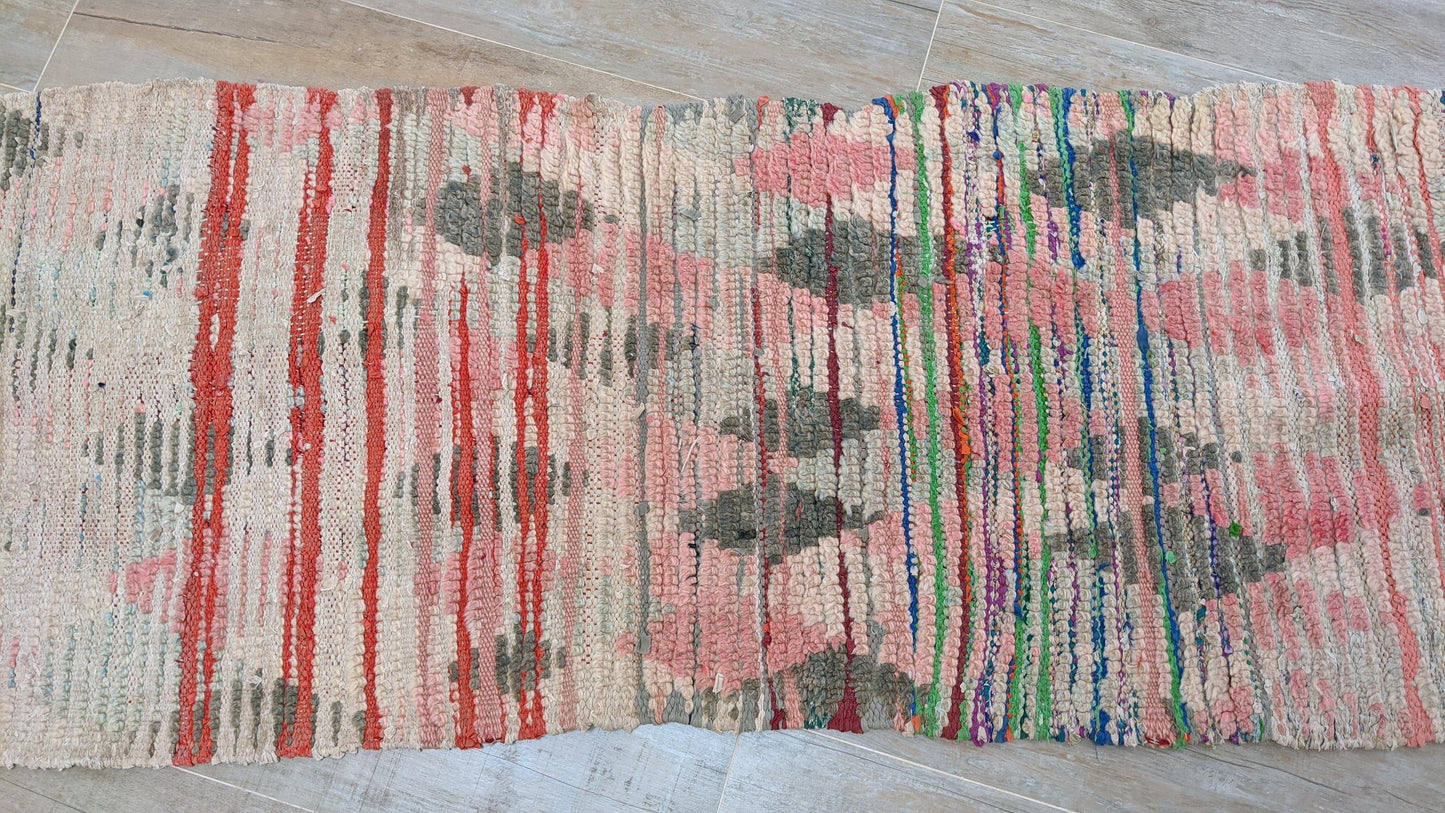 Vintage Berber Rug - 240 x 65 cm || 7.87 x 2.13 feet