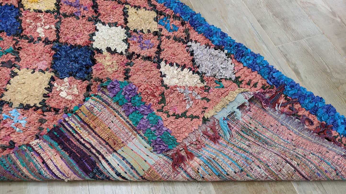 Vintage Boucherouite Rug - 170 x 85 cm || 5.58 x 2.79 feet