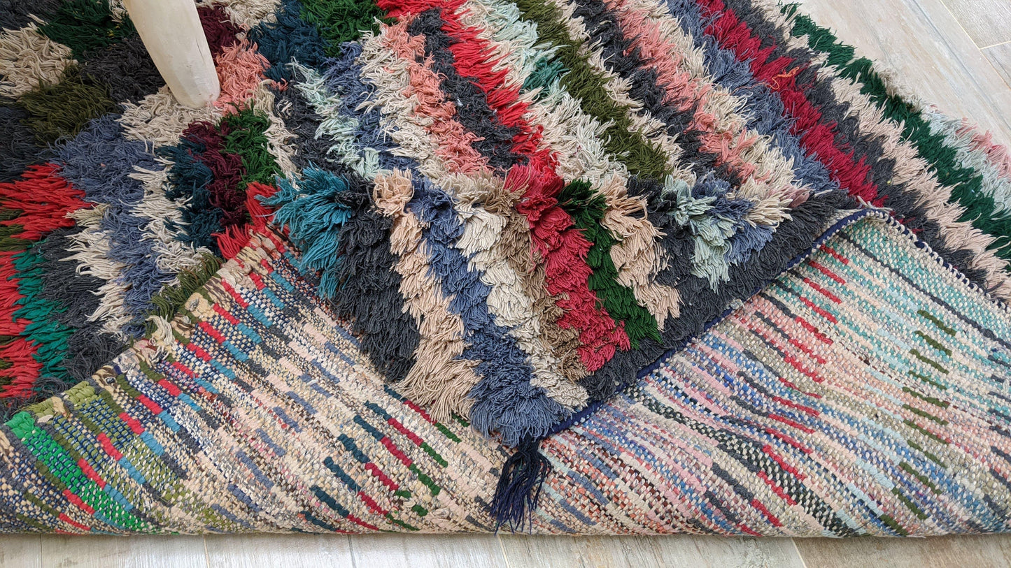 Vintage Boucherouite Rug - 120 x 90 cm || 3.94 x 2.95 feet