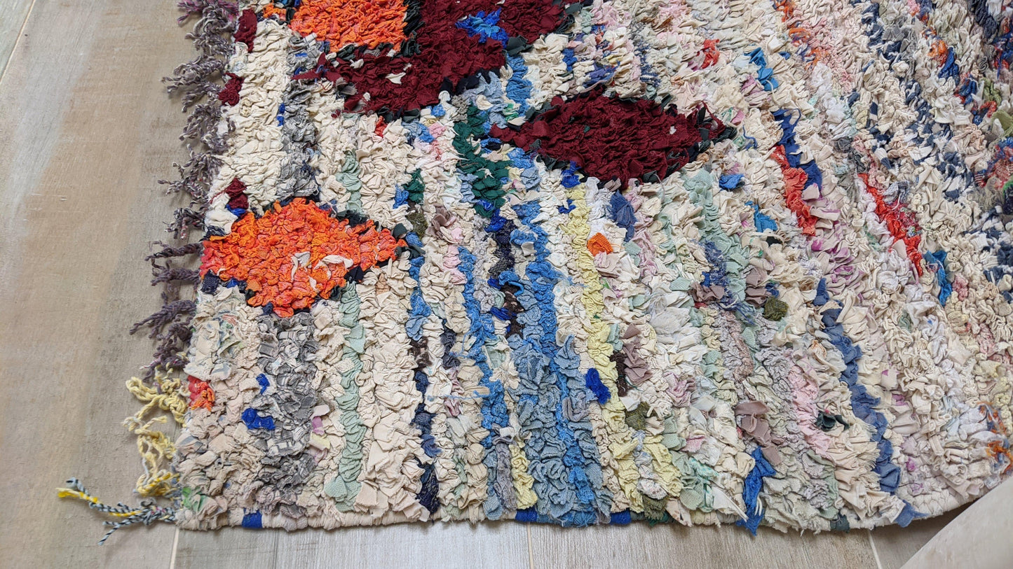 Vintage Boucherouite Rug - 165 x 110 cm || 5.41 x 3.61 feet