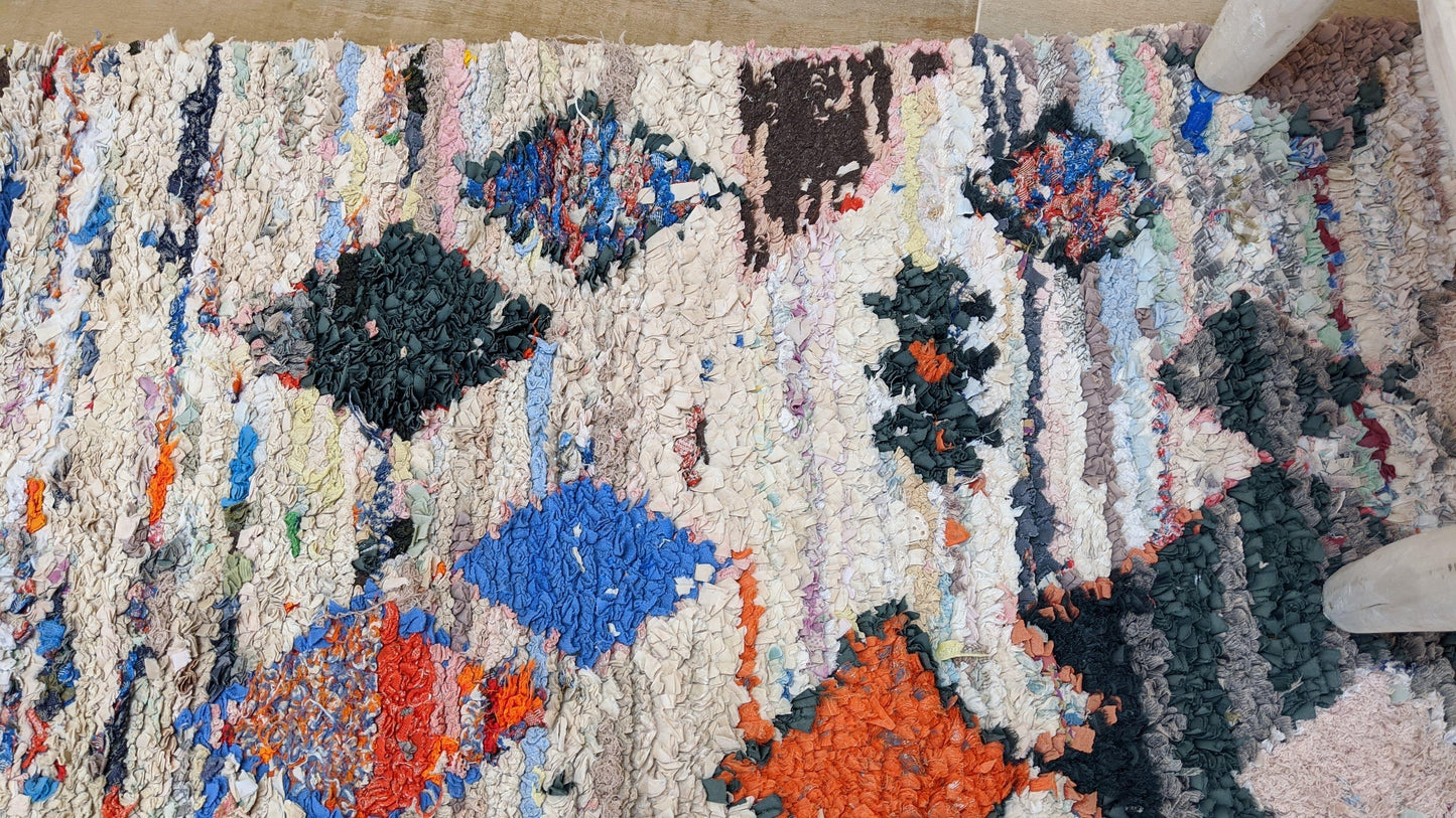 Vintage Boucherouite Rug - 165 x 110 cm || 5.41 x 3.61 feet