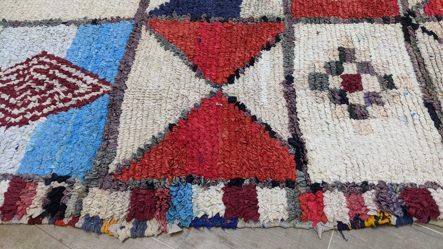 Vintage Boucherouite Rug - 235 x 100 cm || 7.71 x 3.28 feet