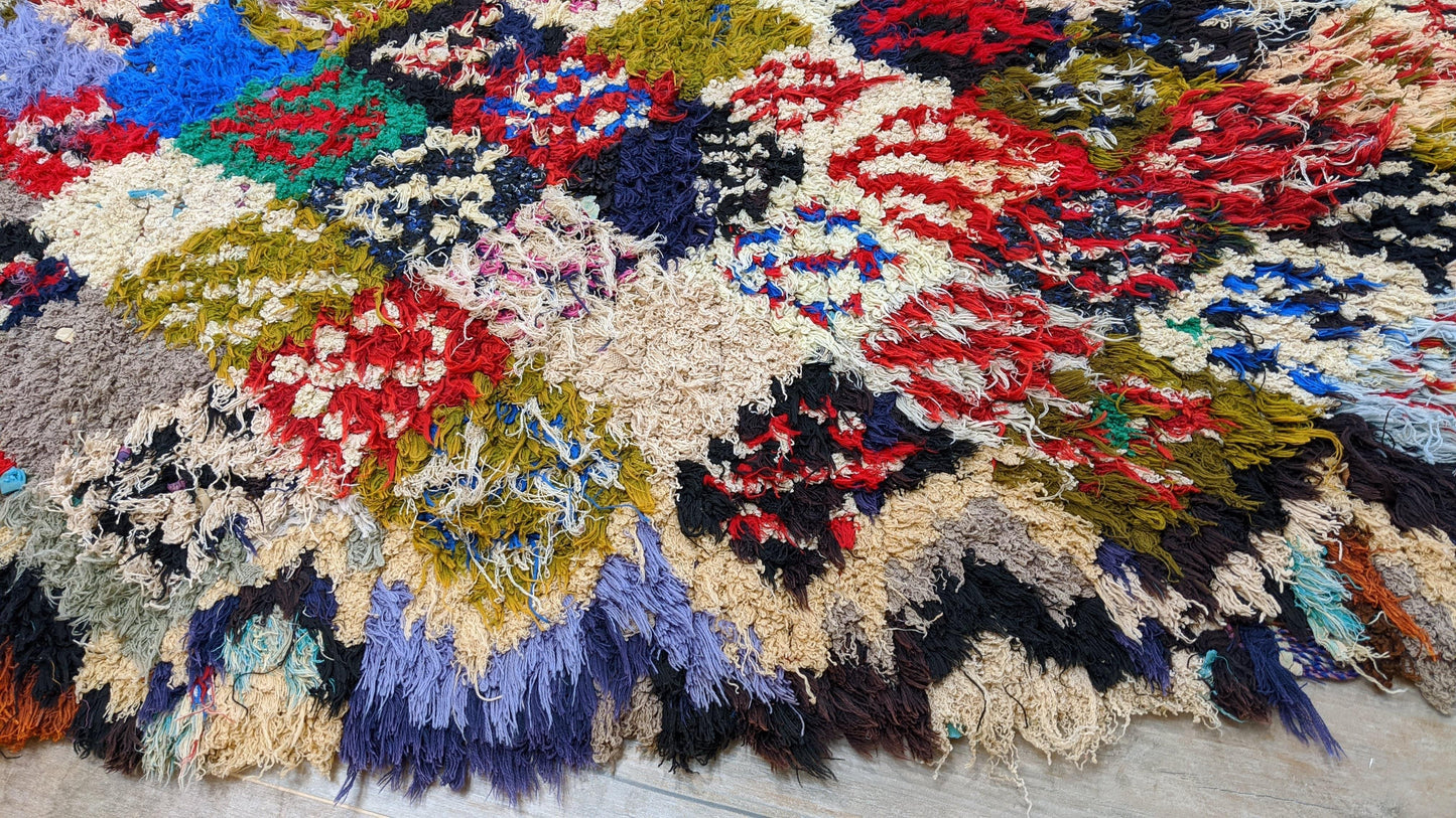 Vintage Boucherouite Rug - 205 x 150 cm || 6.73 x 4.92 feet