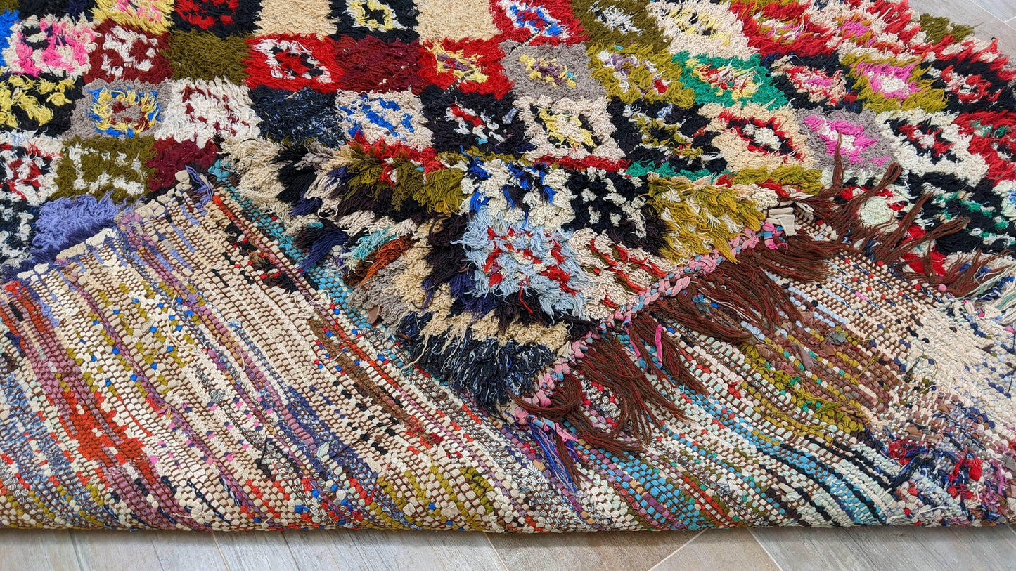 Vintage Boucherouite Rug - 205 x 150 cm || 6.73 x 4.92 feet