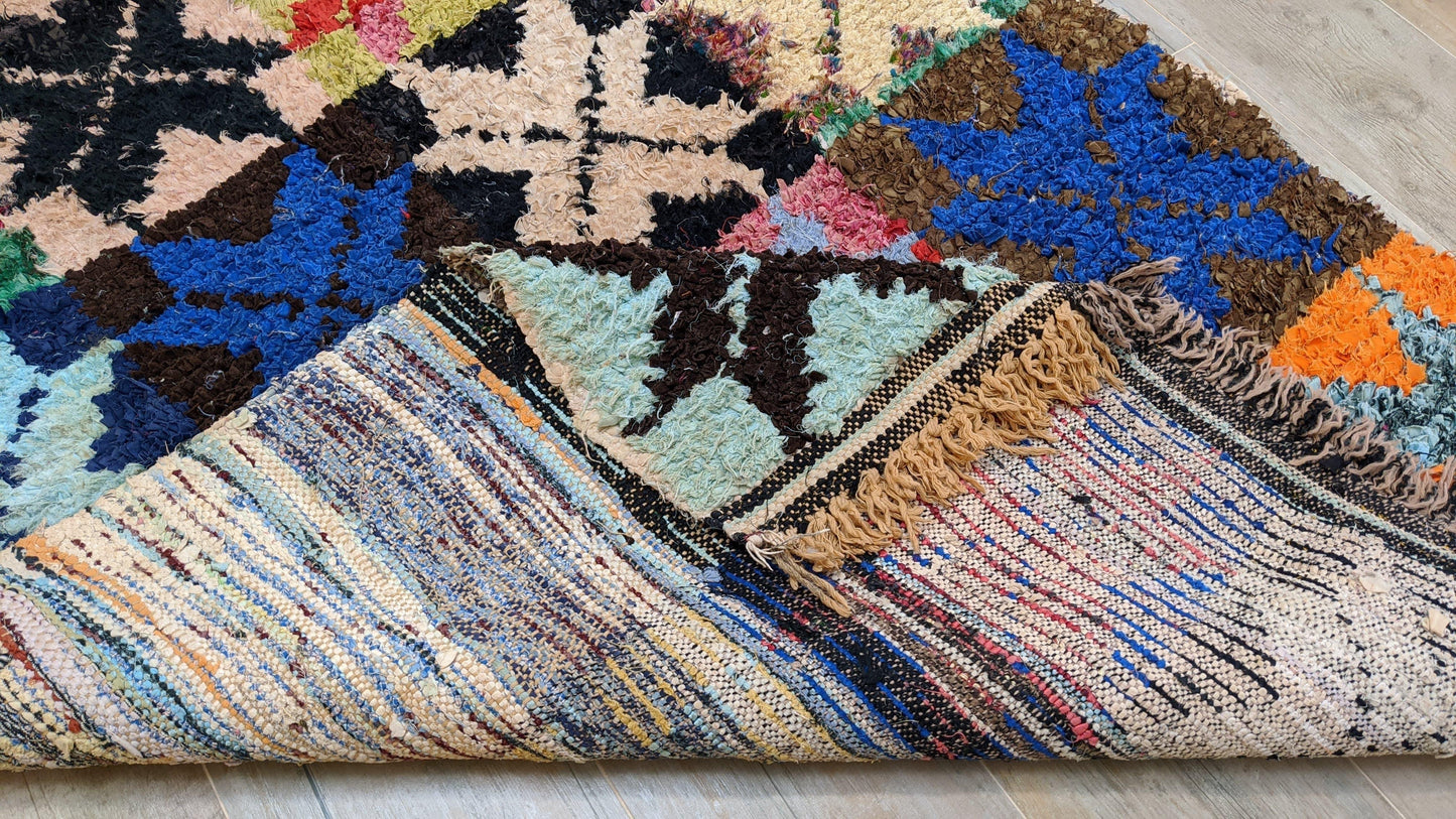 Vintage Boucherouite Rug - 180 x 115 cm || 5.91 x 3.77 feet