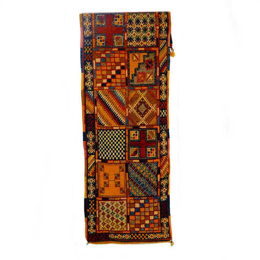 Tazenakht Rug - Handmade Wool Colorful Rug - Boho style -230X75 - TR0055