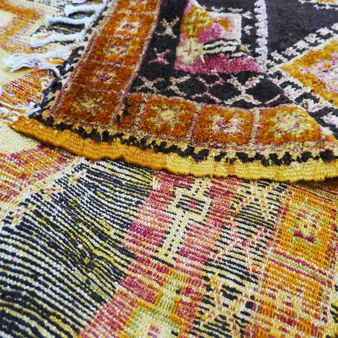 Tazenakht Rug - Handmade Wool Colorful Rug - Boho style -220X140 - TR0063