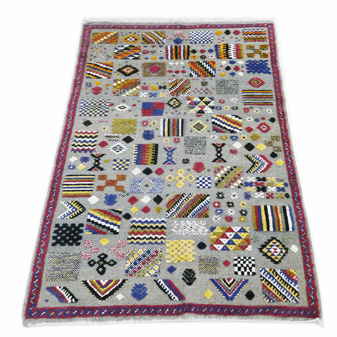 Tazenakht Rug - Handmade Wool Colorful Rug - Boho style -255X155 - TR0069