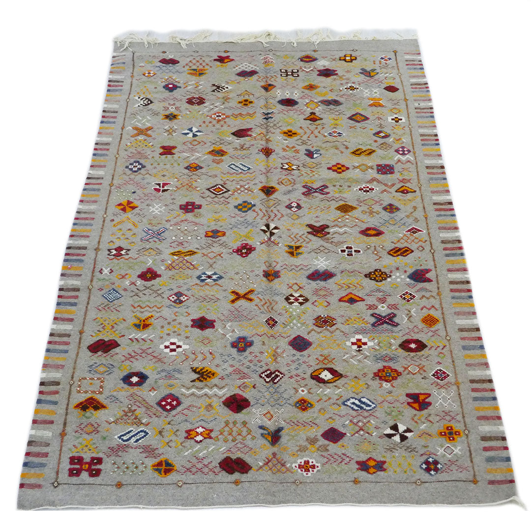 Tazenakht Rug - Handmade Wool Colorful Rug - Boho style -240X155 - TR0066