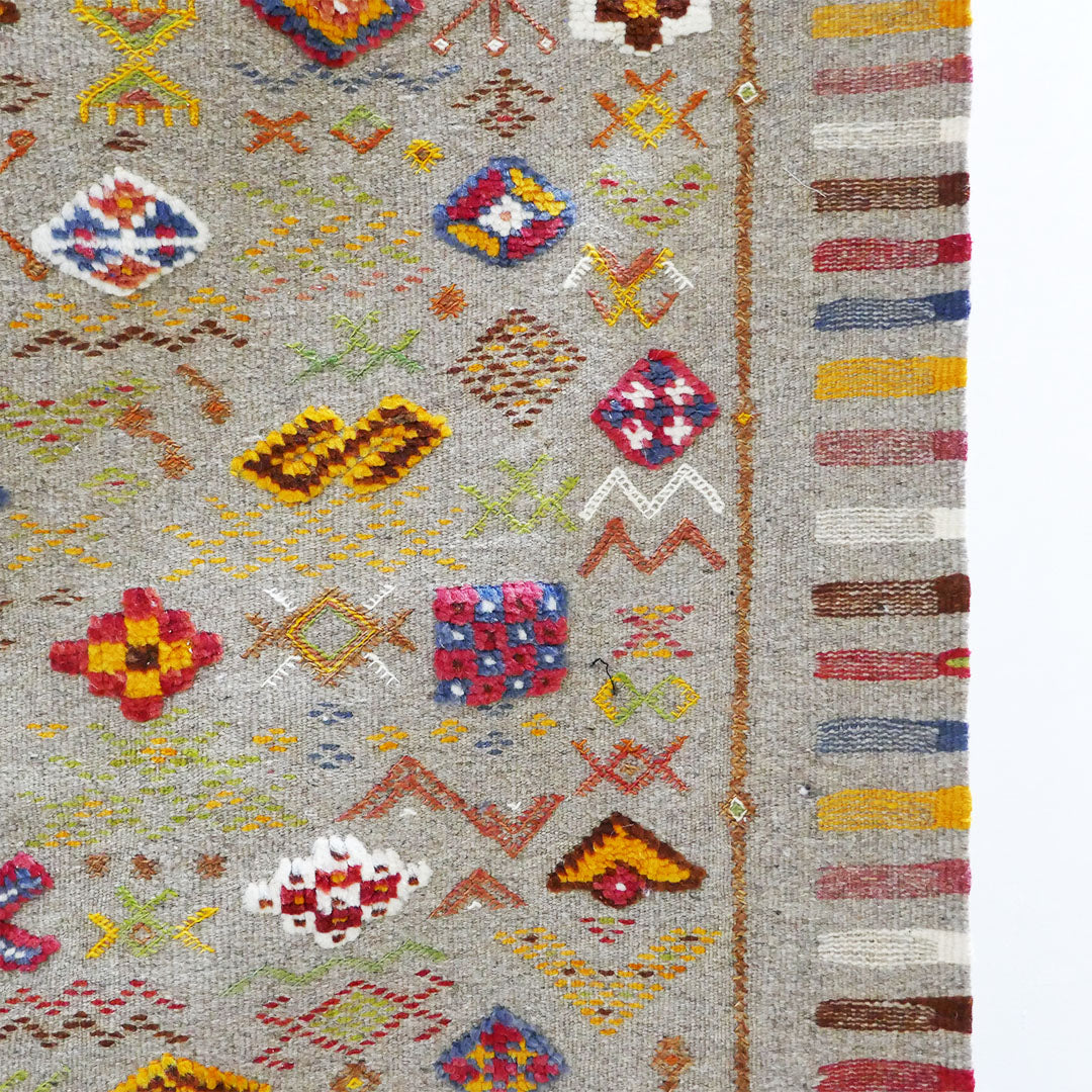 Tazenakht Rug - Handmade Wool Colorful Rug - Boho style -240X155 - TR0066