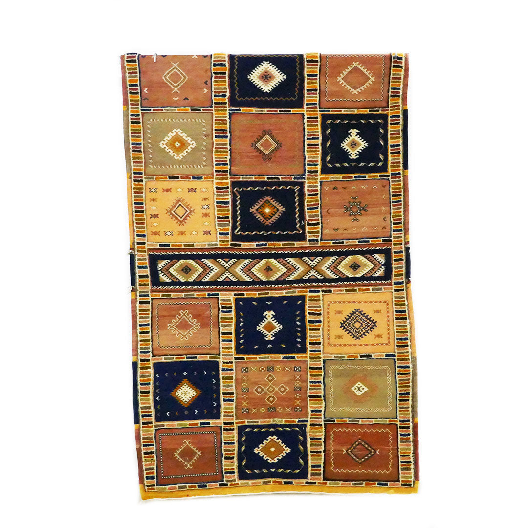 Tazenakht Rug - Handmade Wool Colorful Rug - Boho style205X115 - TR0058