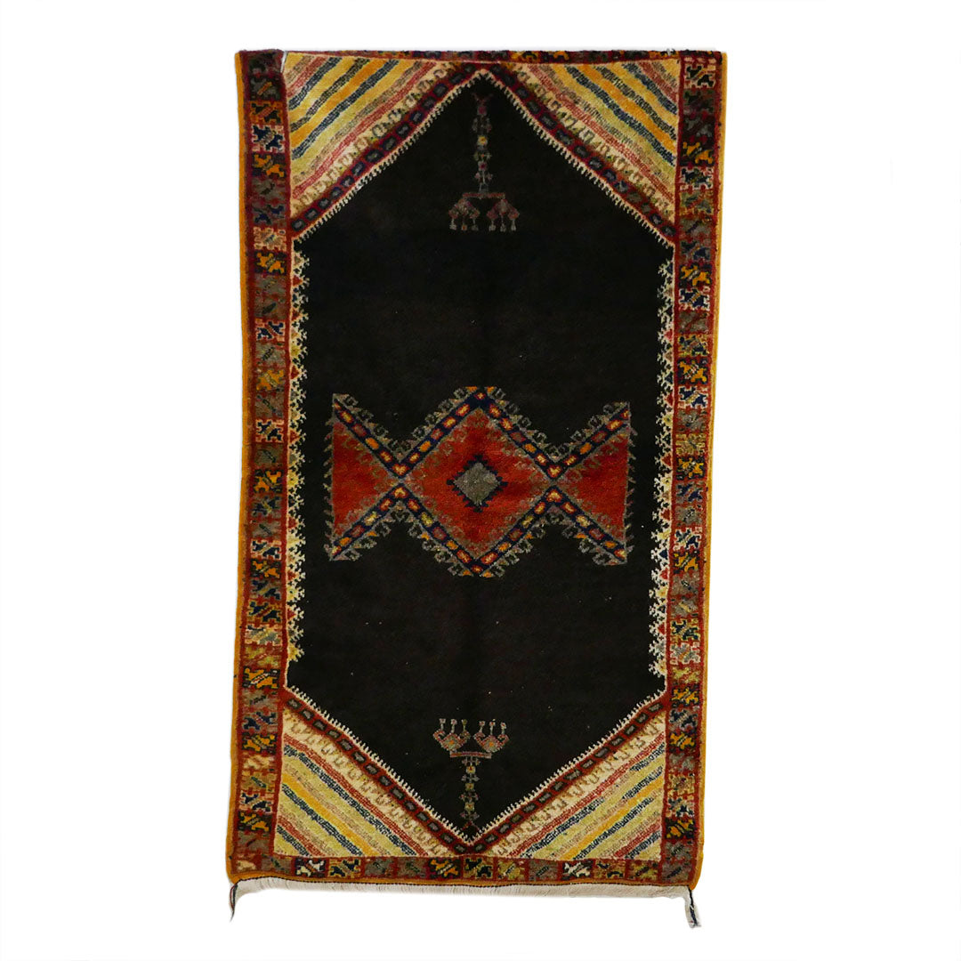 Tazenakht Rug -  Handmade Wool Colorful Rug - Boho style- 205X110 - TR0072