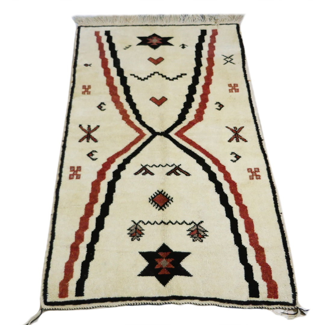 Tazenakht Rug - Handmade Wool Colorful Rug - Boho style-210X113 - TR0078