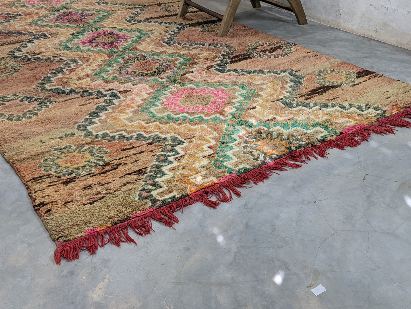 Vintage 1970s Handwoven Boujaad Rug, 335 x 170 cm || 10,99 x 5,58 feet, V-7503