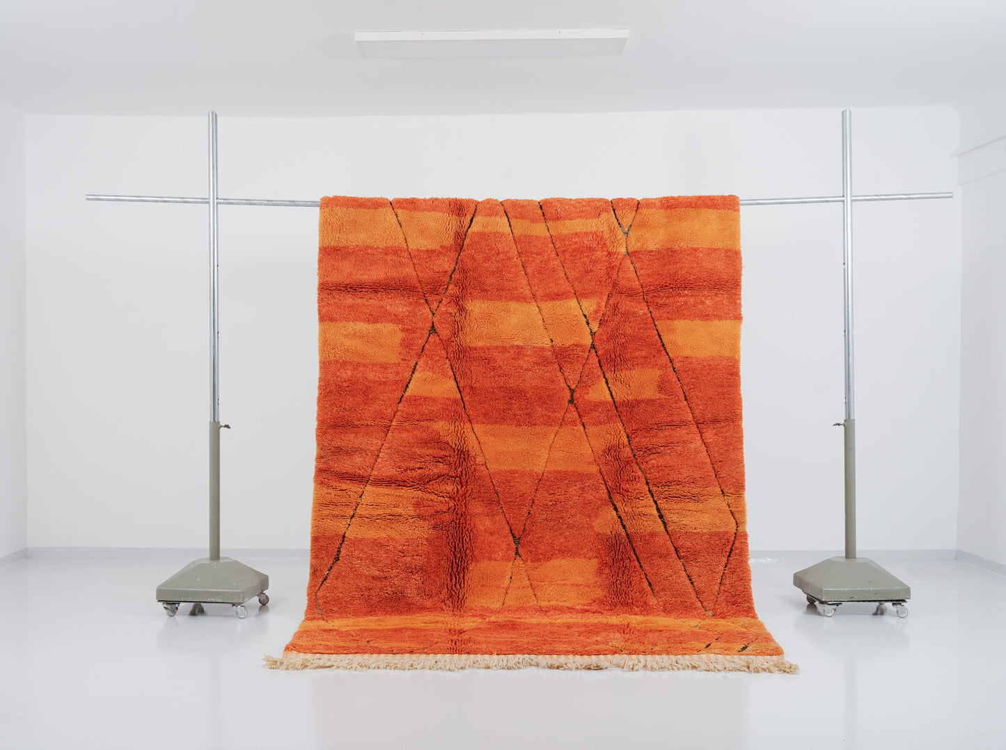 BEN Warain Design Orange Rug- Handmade Orange Rug- Boho rug - Vintage style carpet - Toffee 298 x 196 cm - BW007