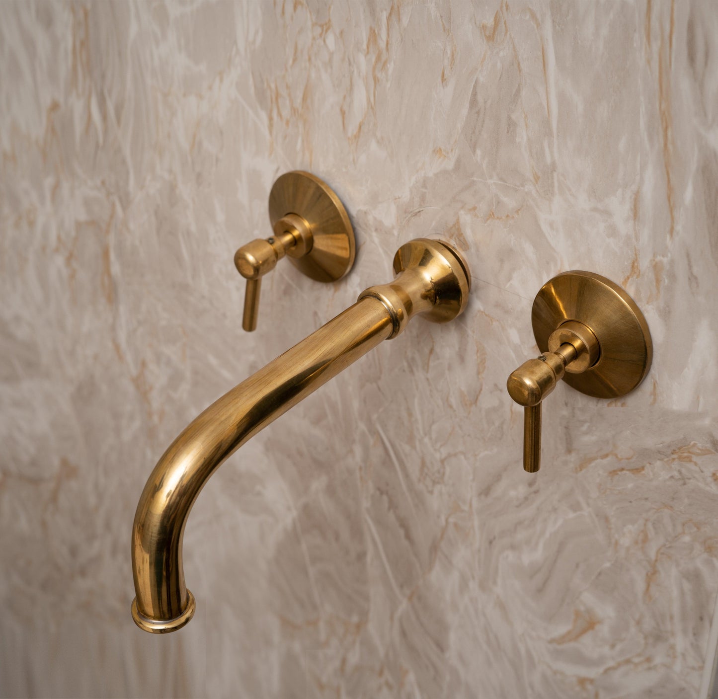 Unlacquered Brass Wall Mounted Faucet