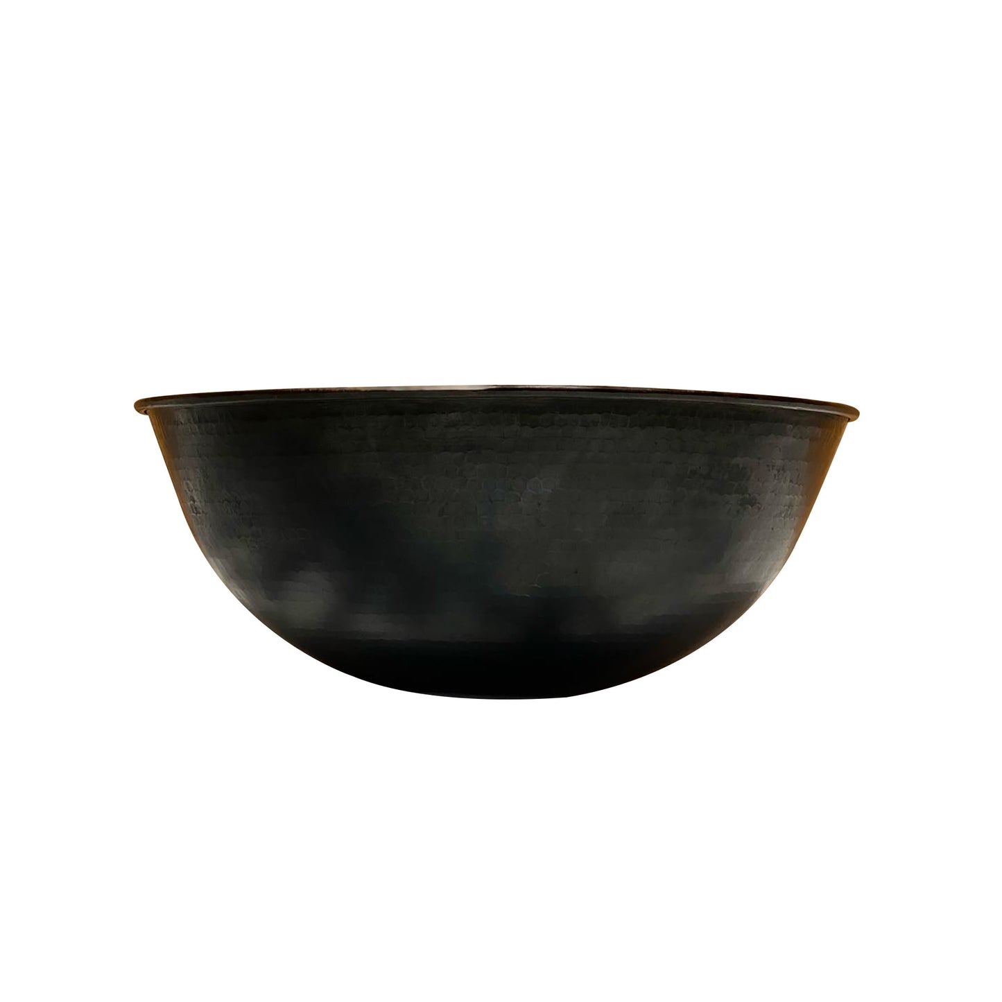 Black Hammered Copper Vessel Sink - Bathroom Round Vessel Sink - zya