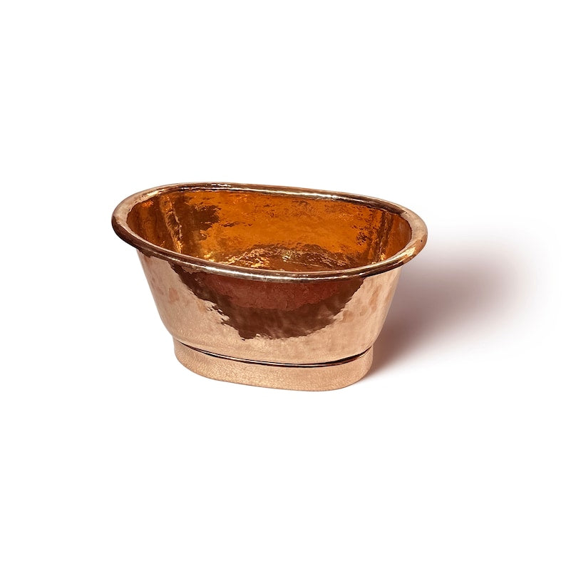 Bathroom Copper Wash Basin- Hand-Hammered Vessel Sink Tub Style.