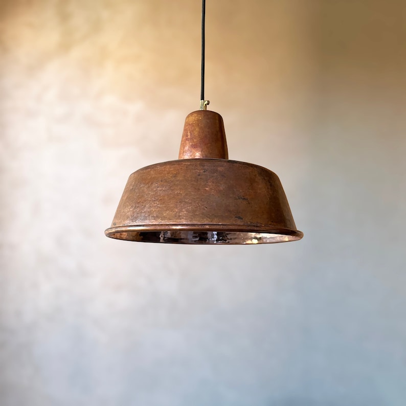 Vintage Copper Ceiling Light , Farmhouse Kitchen Lighting.