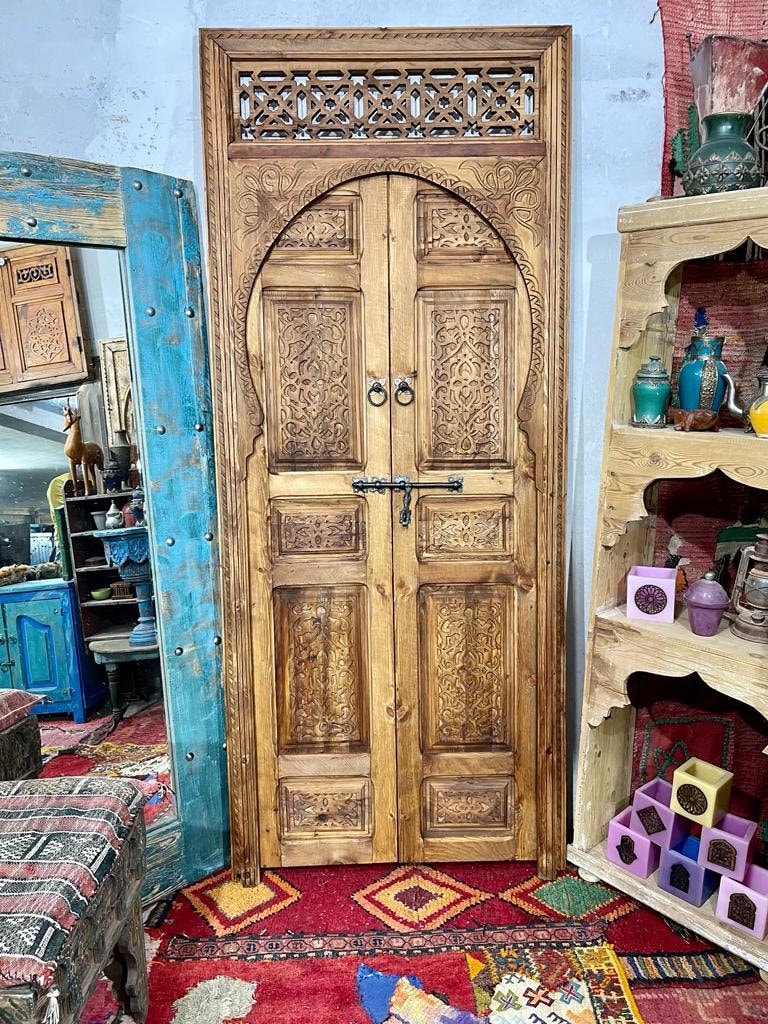 Vintage Moroccan Arabesque  Door, Handmade Door, Antique Moroccan doors , Unique Doors