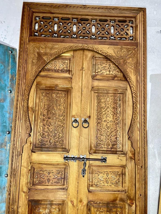 Vintage Moroccan Arabesque  Door, Handmade Door, Antique Moroccan doors , Unique Doors