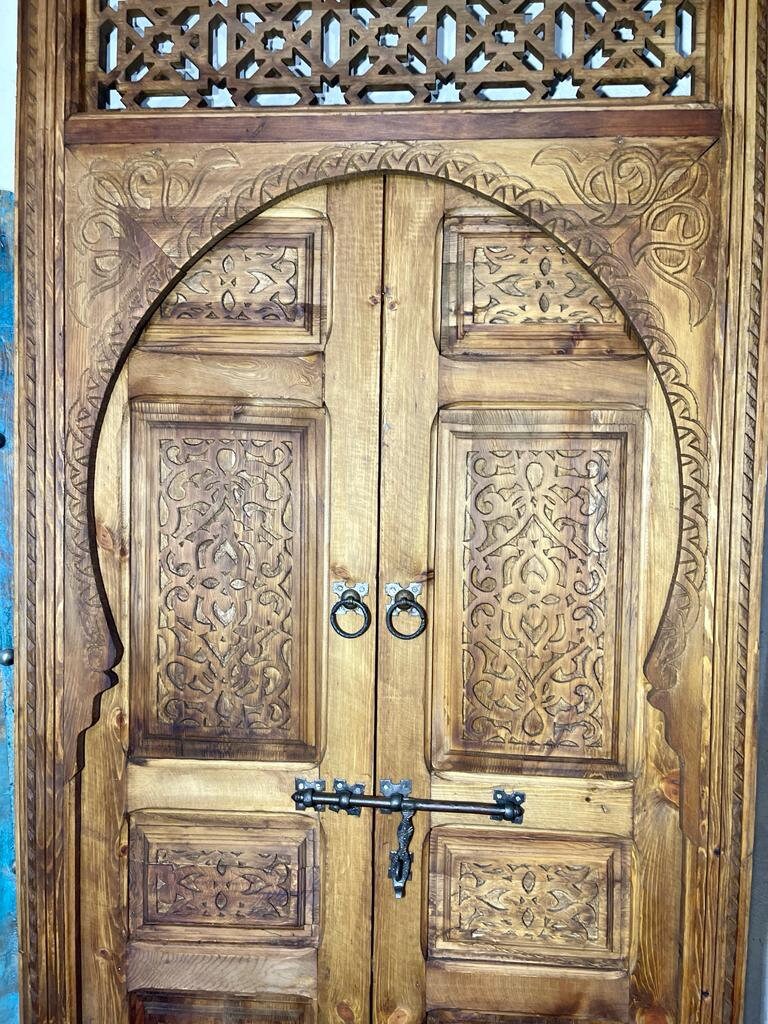 Vintage Moroccan Arabesque  Door, Handmade Door, Antique Moroccan doors , Unique Doors