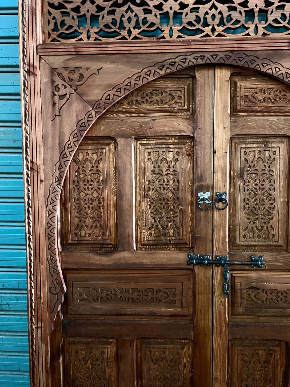 Wooden Door Rustique Wall décor, Intérieur Extérieur Door, Berbère Antique Old  Carved Morish door , Moroccan Décoration,