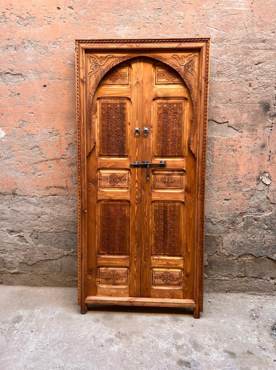 wooden door,  porte rustique, porte décoratif, wall décor, porte intérieur extérieur, berbère door, antique door, old door, morish door