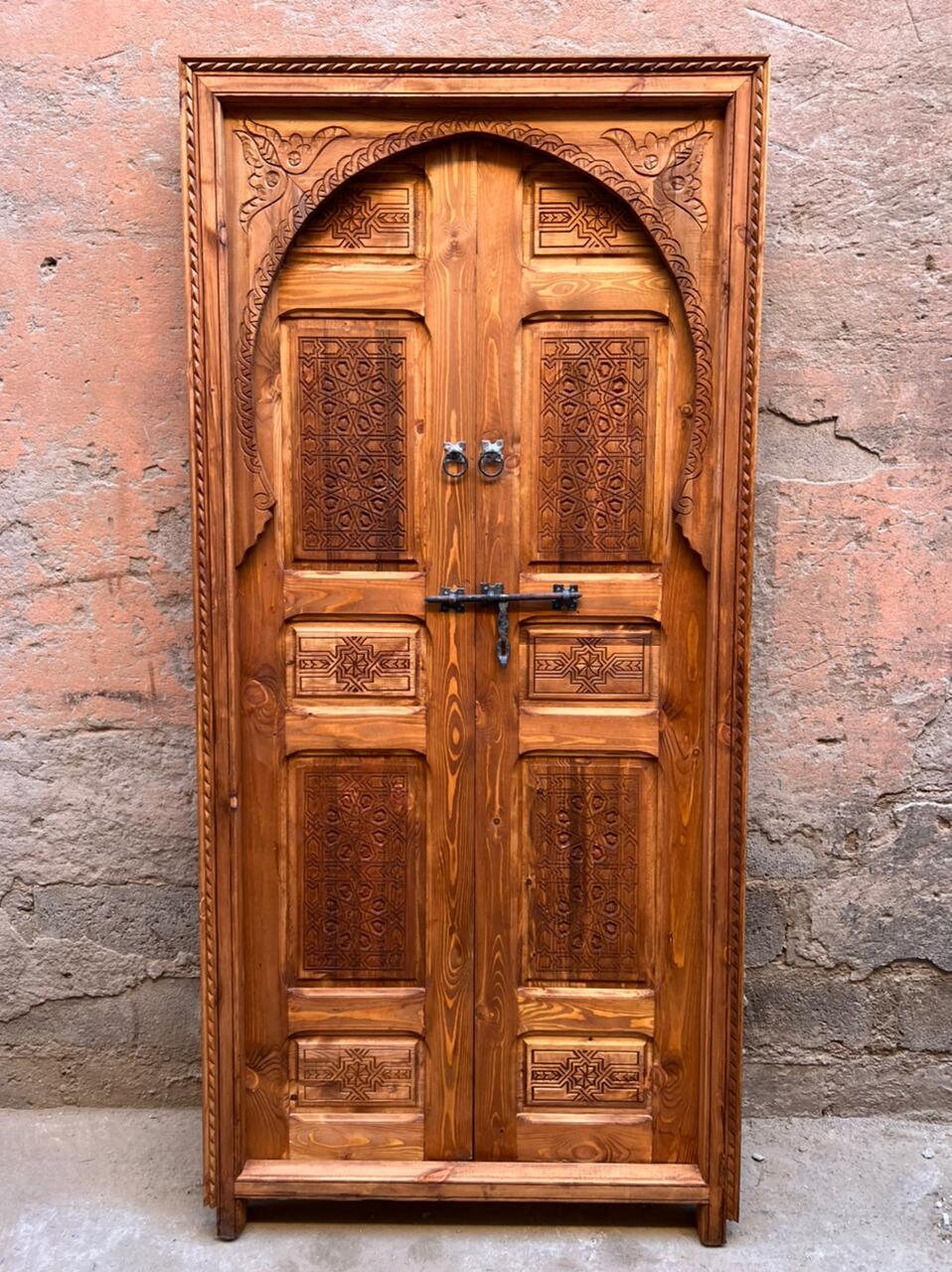 wooden door,  porte rustique, porte décoratif, wall décor, porte intérieur extérieur, berbère door, antique door, old door, morish door