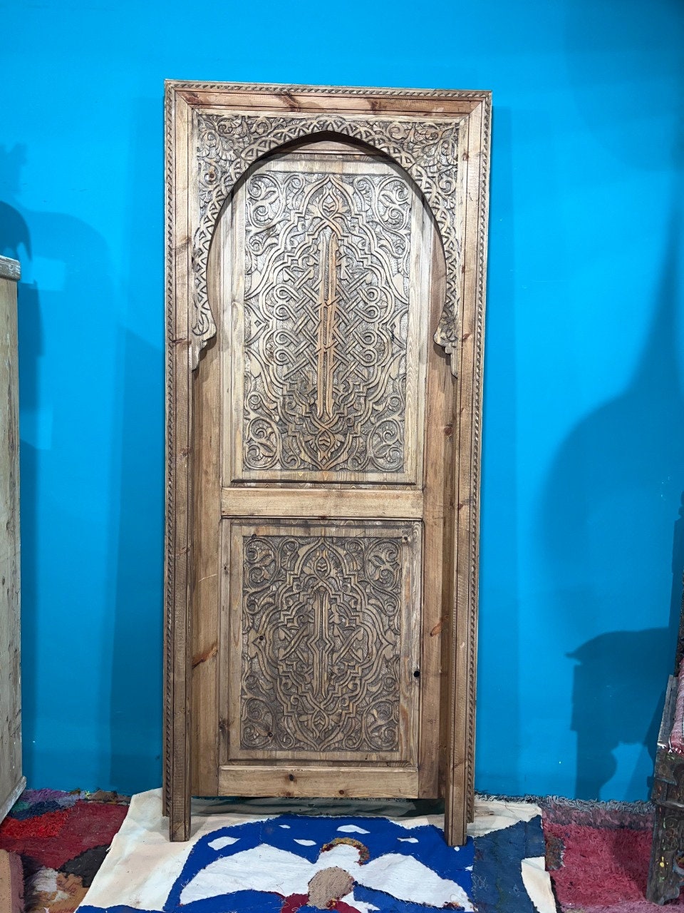 Wooden Unique Door  , Craved wooden door , Moroccan Wall Door