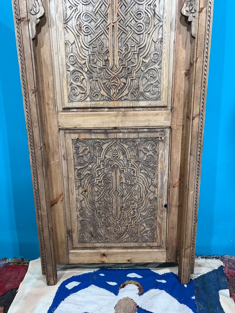 Wooden Unique Door  , Craved wooden door , Moroccan Wall Door