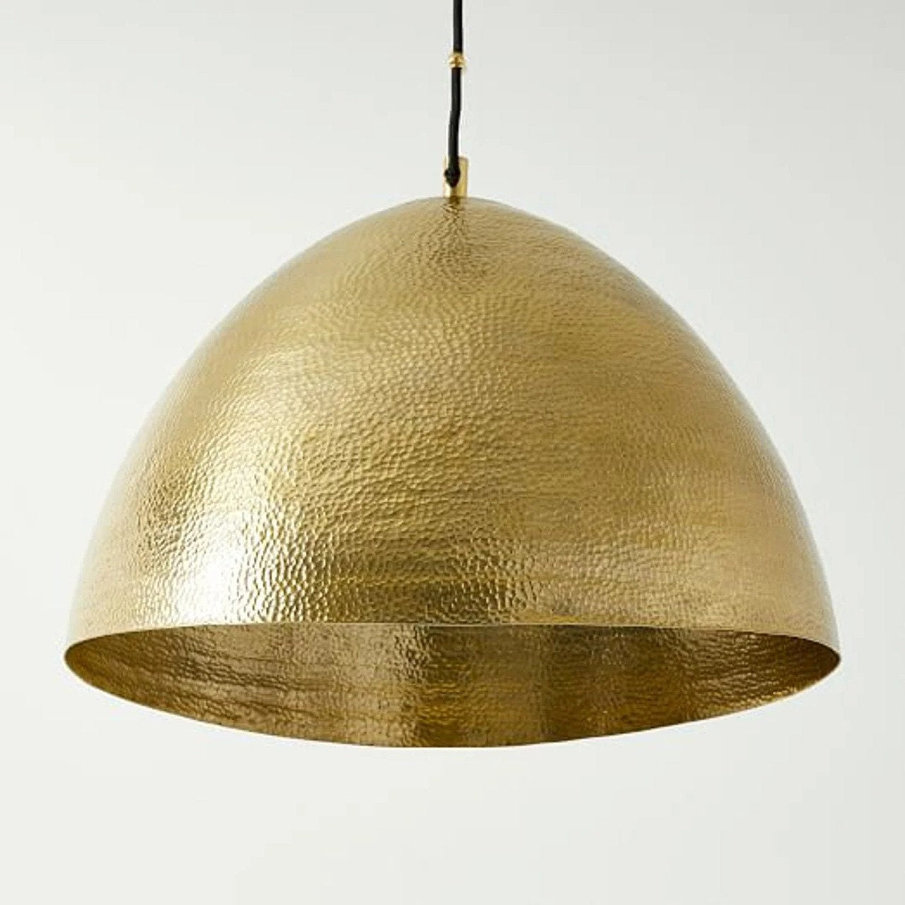 Beautiful hammered brass dome lights, Moroccan ceiling lights, solid brass chandelier, Hanging lamps with hammered surface details.