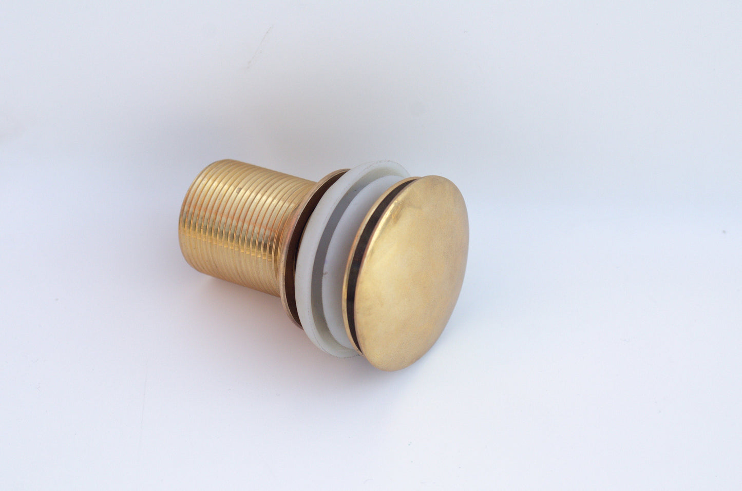 Unlacquered Brass Water Trap Sink Stopper With Push Up Button