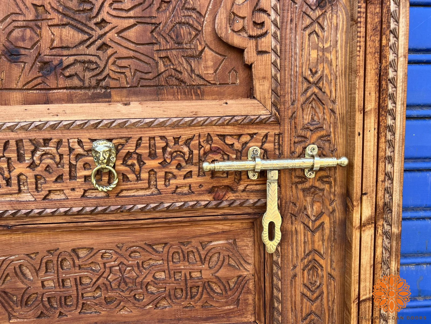 Wooden Carved Door Style Boho WRITING With Carved BRASS Locker, Closet Interior Door designer Home Moroccan Gift Doors Modern Door & Locks .